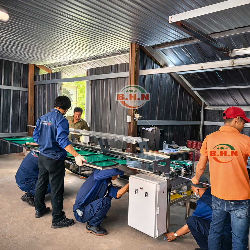 Lắp đặt máy phân loại trứng